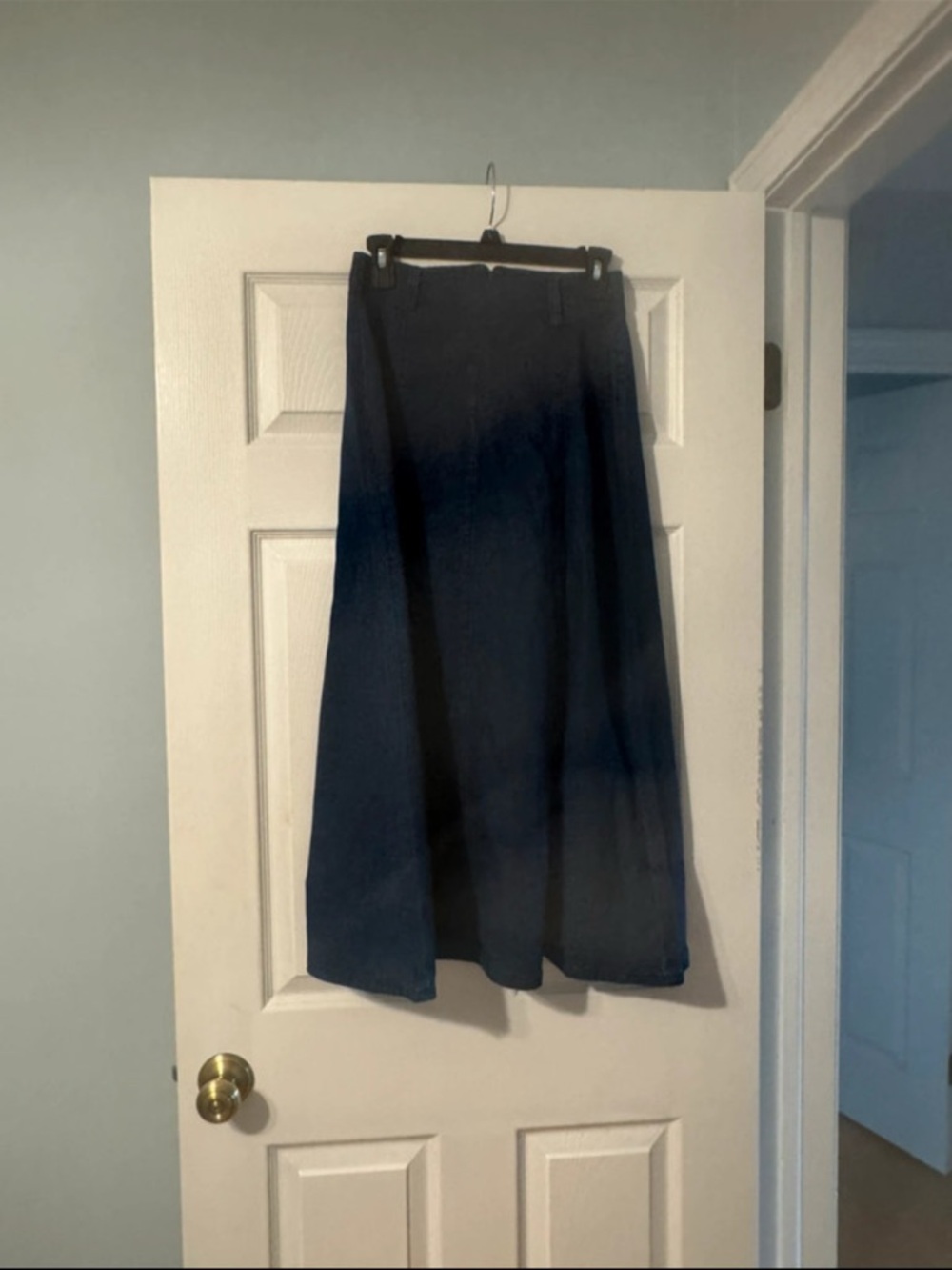 Elegant Navy A-Line Women's Midi Skirt